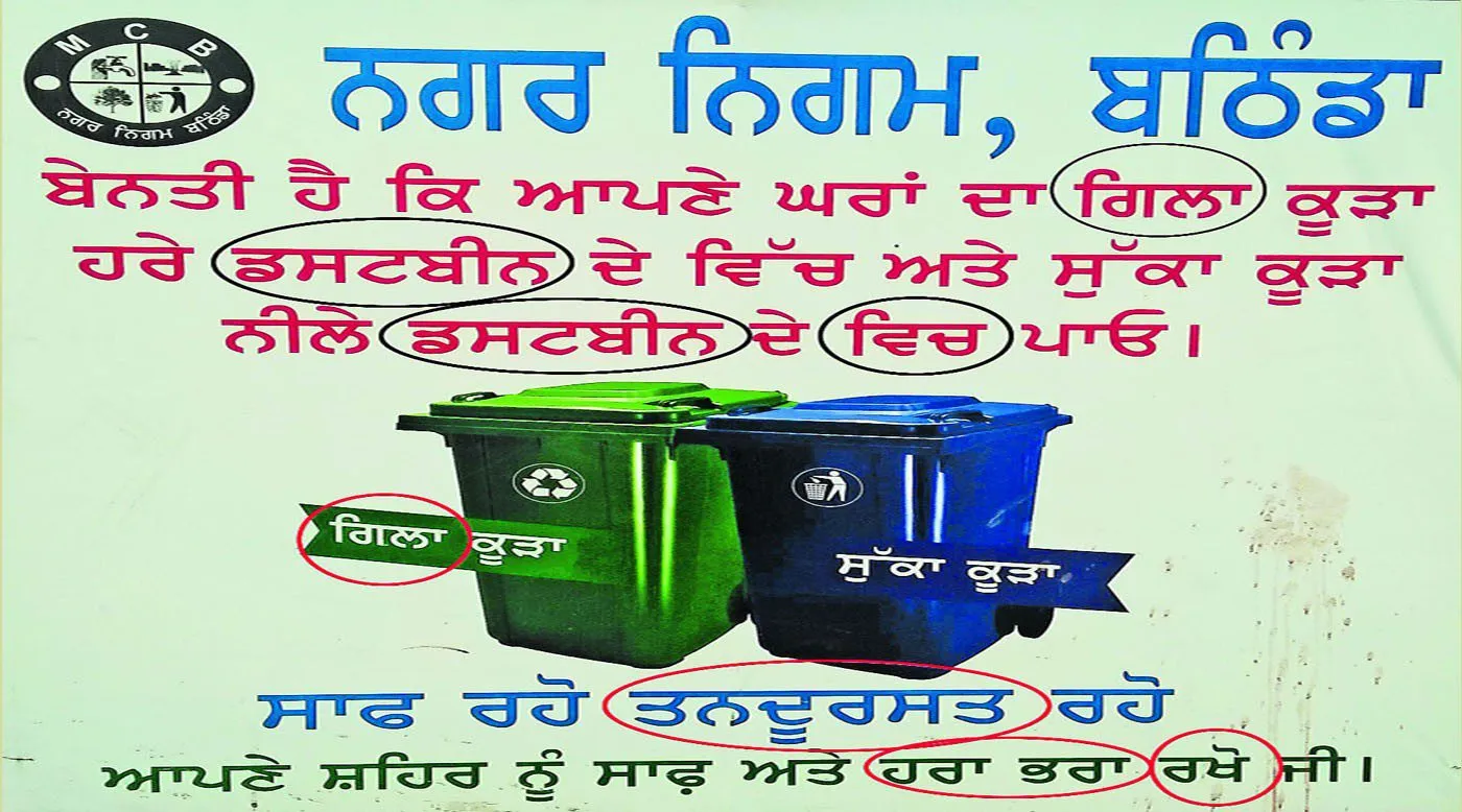 ਪੰਜਾਬੀ ਭਾਸ਼ਾ ਦਾ ਮਜ਼ਾਕ ਉਡਾ ਰਹੀਆਂ ਨਗਰ ਨਿਗਮ ਦੀਆਂ ਫਲੈਕਸਾਂ