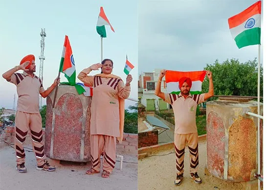ਬਲਾਕ ਘੱਗਾ ਦੇ ਡੇਰਾ ਸ਼ਰਧਾਲੂ ਨੇ ਘਰ ’ਤੇ ਲਹਿਰਾਇਆ ਤਿਰੰਗਾ, ਕੀਤਾ ਸਲੂਟ