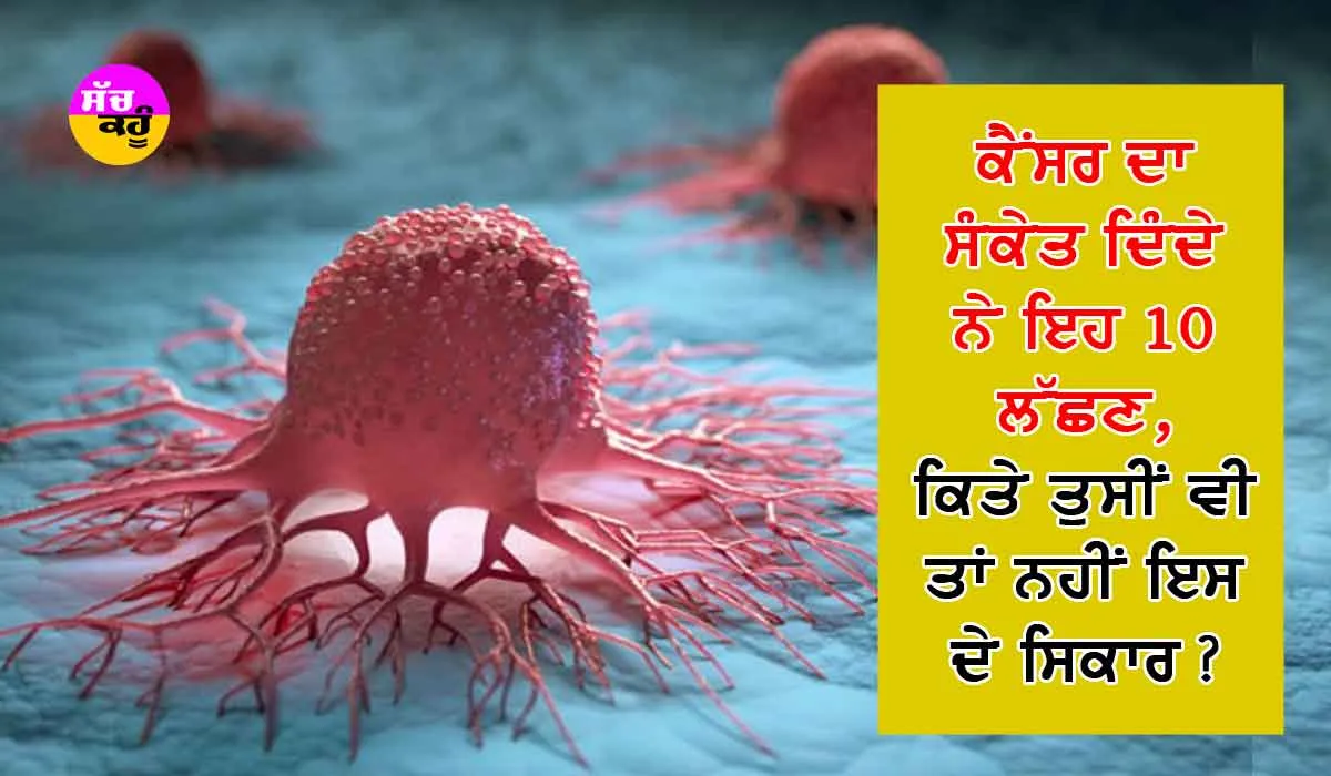 ਕੈਂਸਰ ਦਾ ਸੰਕੇਤ ਦਿੰਦੇ ਨੇ ਇਹ 10 ਲੱਛਣ, ਕਿਤੇ ਤੁਸੀਂ ਵੀ ਤਾਂ ਨਹੀਂ ਇਸ ਦੇ ਸਿ਼ਕਾਰ?