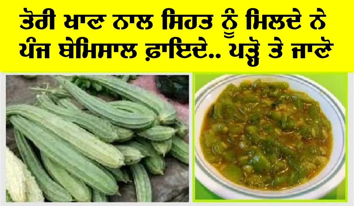 ਤੋਰੀ ਦੀ ਸਬਜ਼ੀ ਐ ਸਿਹਤ ਲਈ ਬਹੁਤ ਹੀ ਲਾਹੇਵੰਦ, ਪੜ੍ਹੋ ਤੇ ਜਾਣੋ…
