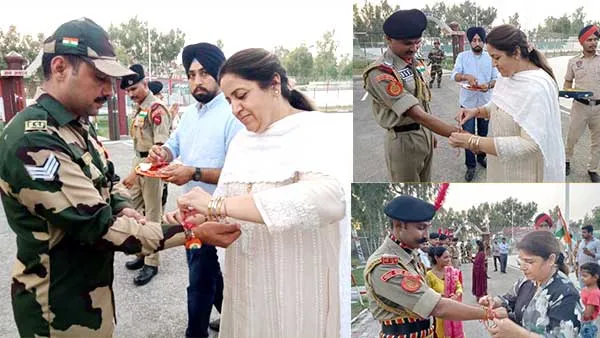 ਡਿਪਟੀ ਕਮਿਸ਼ਨਰ ਤੇ ਮਾਣਯੋਗ ਜ਼ਿਲ੍ਹਾ ਅਤੇ ਸੈਸ਼ਨ ਜੱਜ ਨੇ ਕੌਮਾਂਤਰੀ ਭਾਰਤ-ਪਾਕਿ ਸਾਦਕੀ ਬਾਰਡਰ ‘ਤੇ ਬੀ.ਐੱਸ.ਐੱਫ ਦੇ ਜਵਾਨਾਂ ਨਾਲ ਮਨਾਇਆ ਰੱਖੜੀ ਦਾ ਤਿਉਹਾਰ