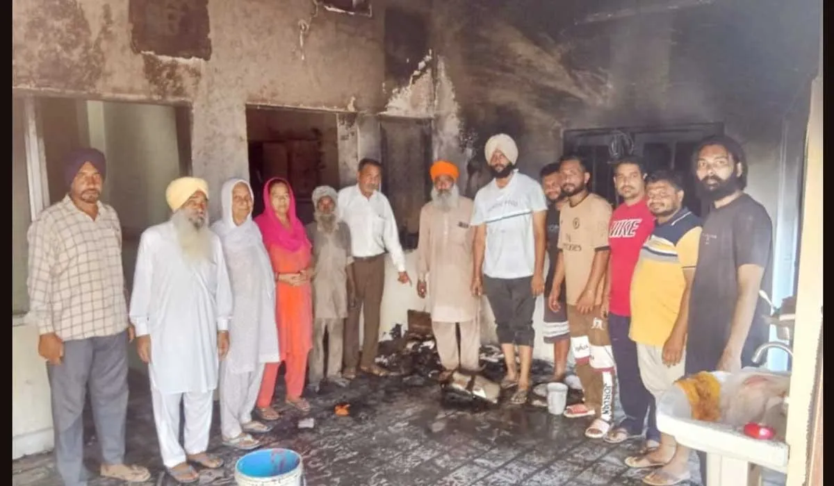 ਘਰ ਨੂੰ ਅੱਗ ਲੱਗਣ ਕਾਰਨ ਹੋਇਆ ਭਾਰੀ ਨੁਕਸਾਨ
