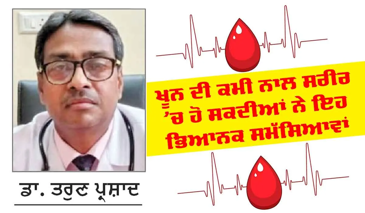 Anemia Symptoms: ਖੂਨ ਦੀ ਘਾਟ ਨਾਲ ਸਰੀਰ ’ਚ ਹੋ ਸਕਦੀਆਂ ਨੇ ਇਹ ਭਿਆਨਕ ਸਮੱਸਿਆਵਾਂ