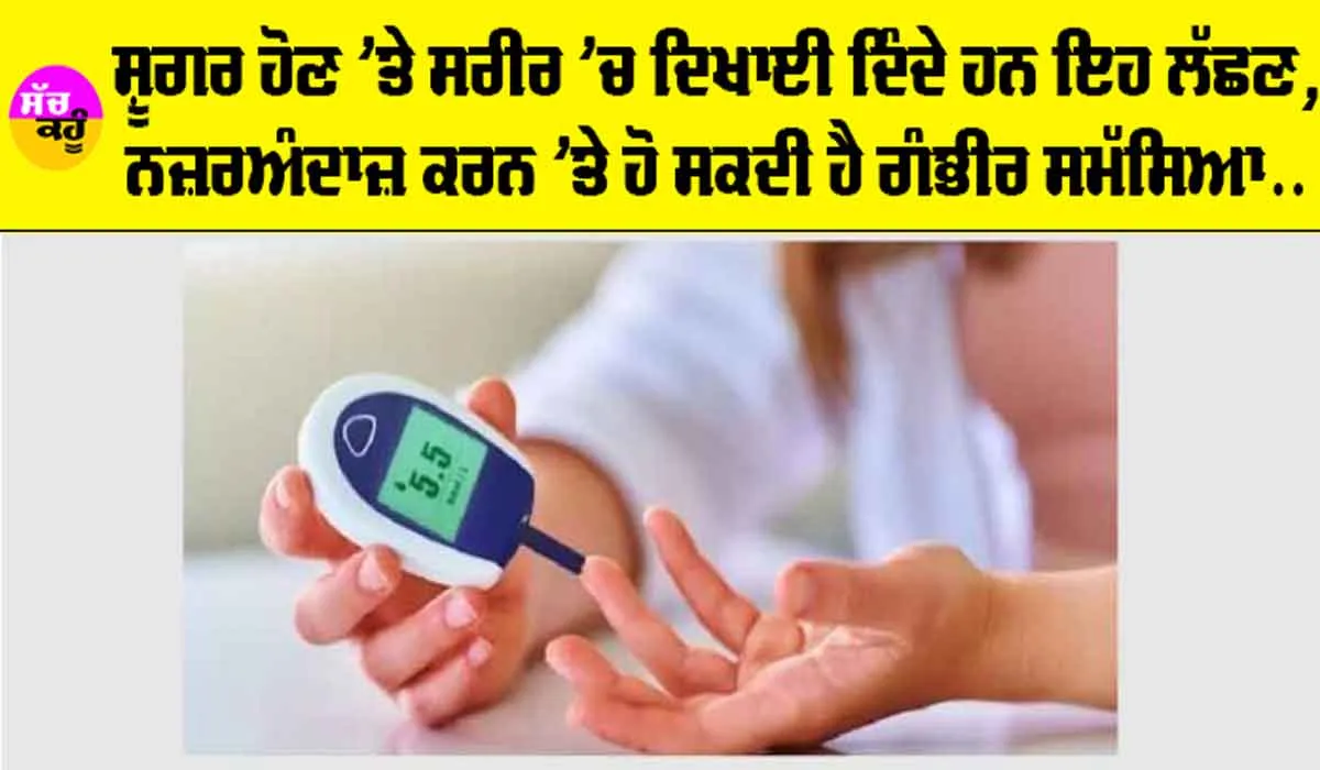 Diabetes Symptoms: ਸ਼ੂਗਰ ਹੋਣ ’ਤੇ ਸਰੀਰ ’ਚ ਦਿਖਾਈ ਦਿੰਦੇ ਹਨ ਇਹ ਲੱਛਣ, ਨਜ਼ਰਅੰਦਾਜ਼ ਕਰਨ ’ਤੇ ਹੋ ਸਕਦੀ ਹੈ ਗੰਭੀਰ ਸਮੱਸਿਆ…
