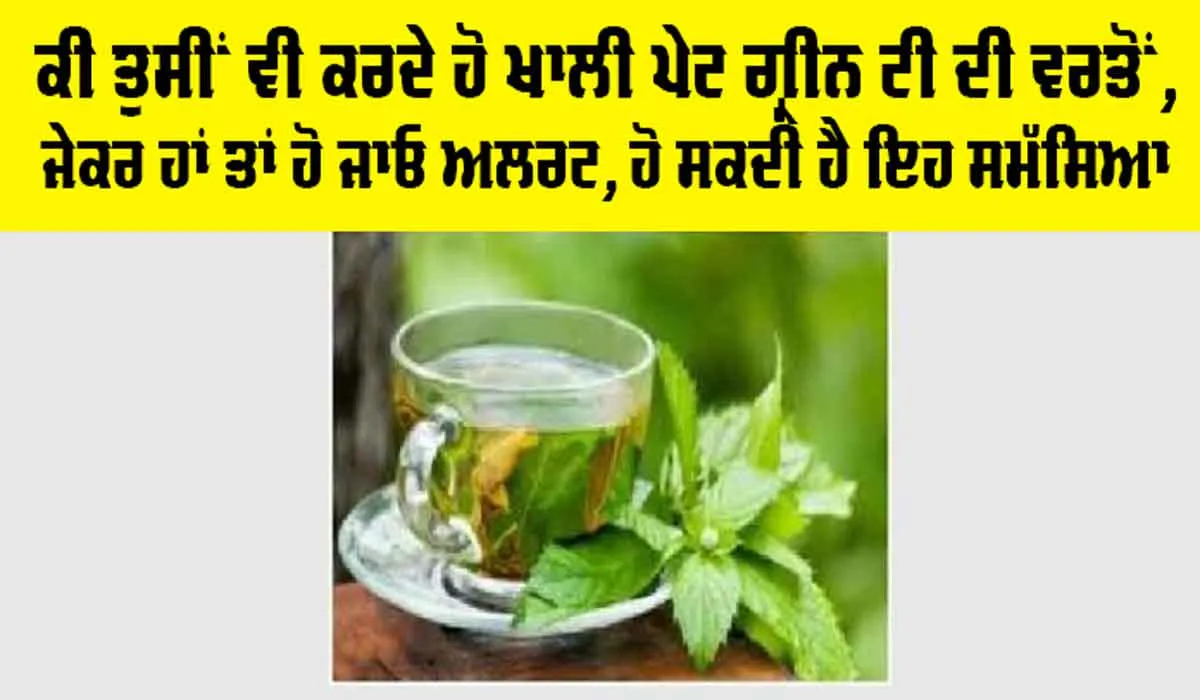 Green Tea Side Effects: ਕੀ ਤੁਸੀਂ ਵੀ ਕਰਦੇ ਹੋ ਖਾਲੀ ਪੇਟ ਗ੍ਰੀਨ ਟੀ ਦੀ ਵਰਤੋਂ, ਜੇਕਰ ਹਾਂ ਤਾਂ ਹੋ ਜਾਓ ਅਲਰਟ, ਹੋ ਸਕਦੀ ਹੈ ਇਹ ਸਮੱਸਿਆ