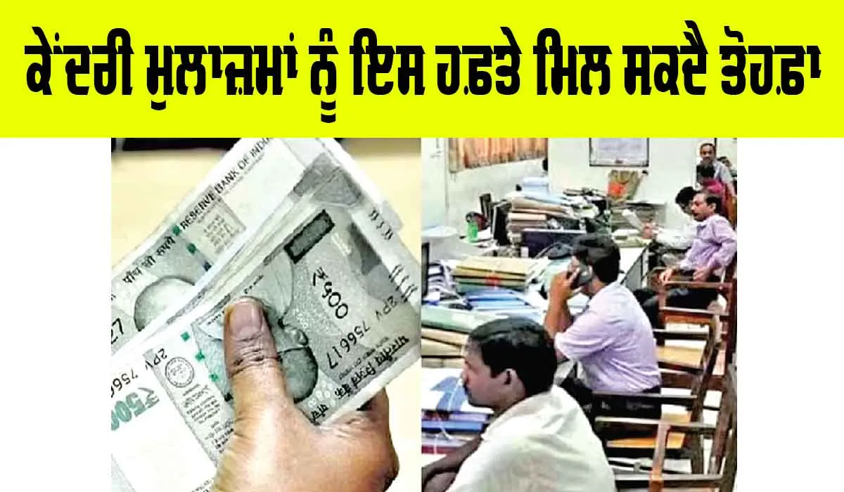 Central Employees News: ਕੇਂਦਰੀ ਮੁਲਾਜ਼ਮਾਂ ਨੂੰ ਇਸ ਹਫ਼ਤੇ ਮਿਲ ਸਕਦੈ ਤੋਹਫ਼ਾ