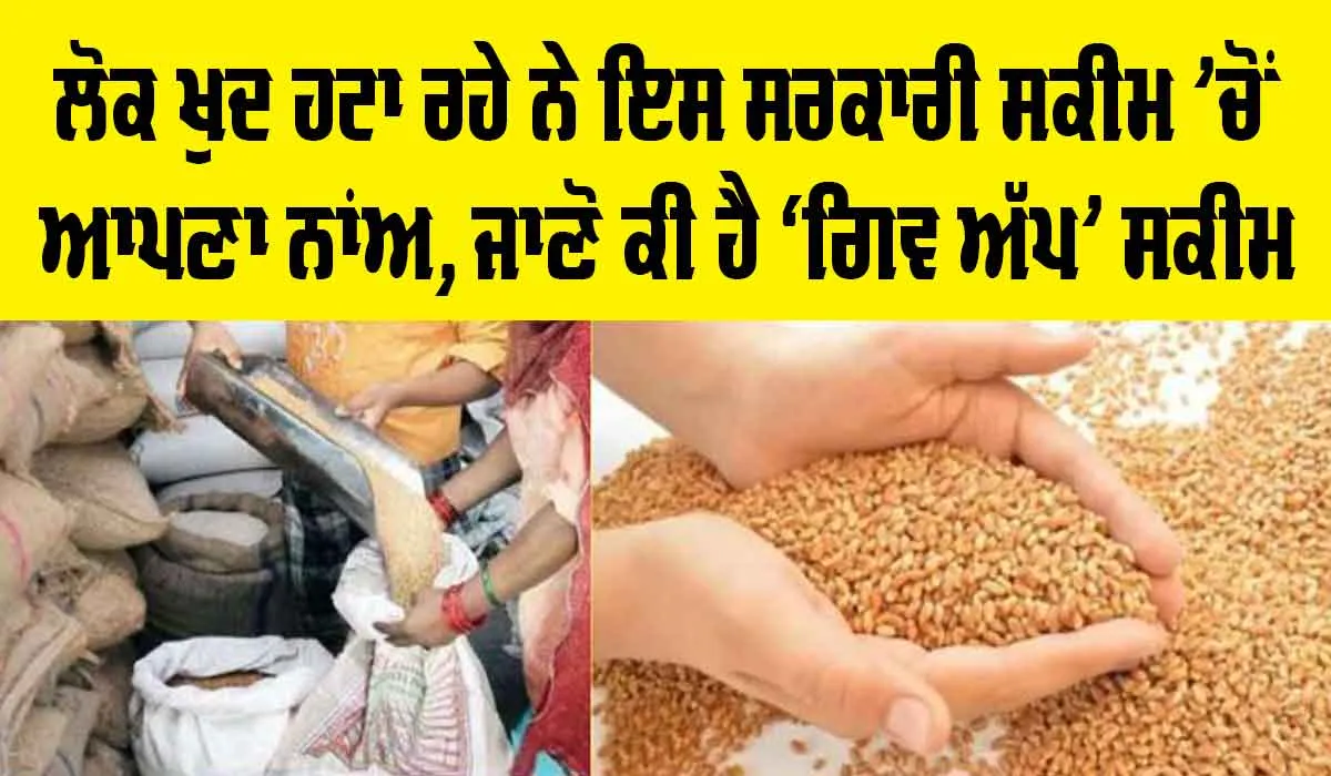 National Food Security Act: ਸਰਕਾਰੀ ਯੋਜਨਾ ’ਚੋਂ ਲੋਕ ਖੁਦ ਹਟਾ ਰਹੇ ਨੇ ਆਪਣਾ ਨਾਂਅ, ਜਾਣੋ ਕੀ ਹੈ ‘ਗਿਵ ਅੱਪ’ ਮੁਹਿੰਮ