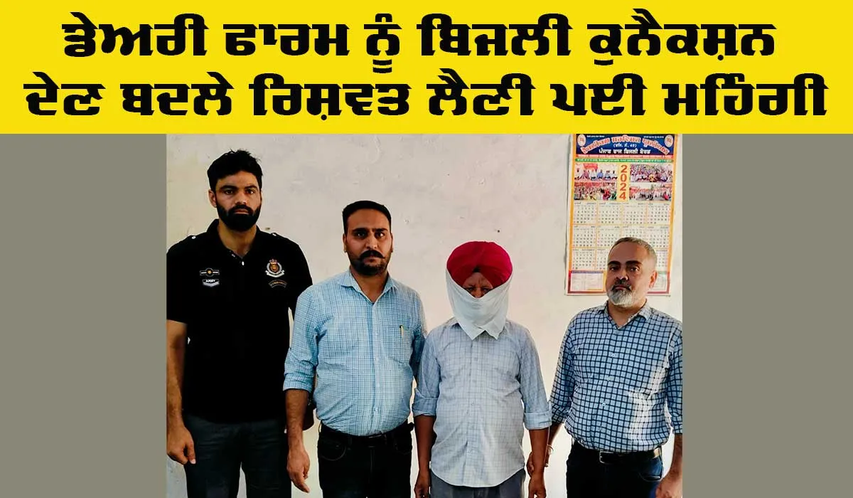 Vigilance Bureau Punjab: ਡੇਅਰੀ ਫਾਰਮ ਨੂੰ ਬਿਜਲੀ ਕੁਨੈਕਸ਼ਨ ਦੇਣ ਬਦਲੇ ਰਿਸ਼ਵਤ ਲੈਣੀ ਪਈ ਮਹਿੰਗੀ