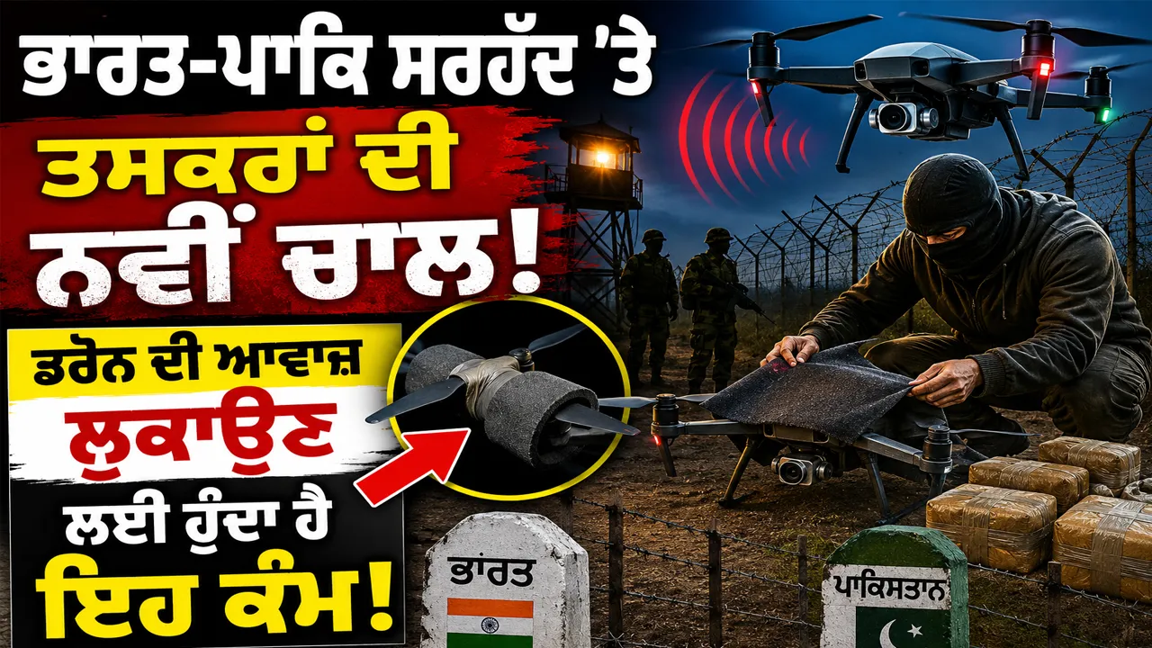 Amritsar News: ਭਾਰਤ-ਪਾਕਿ ਸਰਹੱਦ 'ਤੇ ਤਸਕਰਾਂ ਦੀ ਨਵੀਂ ਚਾਲ, ਡਰੋਨ ਦੀ ਆਵਾਜ਼ ਲੁਕਾਉਣ ਲਈ ਹੁੰਦਾ ਹੈ ਇਹ ਕੰਮ