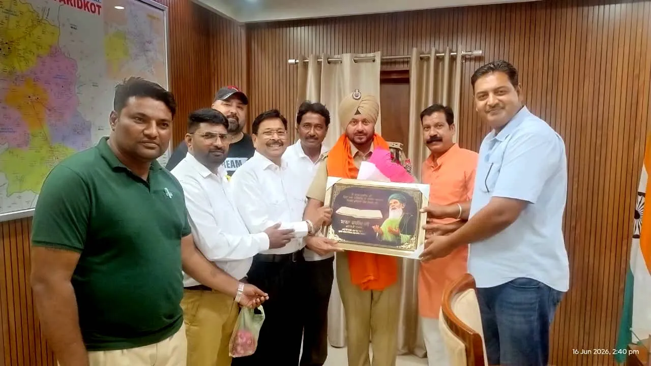 Faridkot New SSP Welcome: ਭਾਵਾਧਸ ਵੱਲੋਂ ਨਵ-ਨਿਯੁਕਤ ਐਸ.ਐਸ.ਪੀ. ਗੁਰਬੰਸ ਸਿੰਘ ਬੈਂਸ ਦਾ ਨਿੱਘਾ ਸਵਾਗਤ