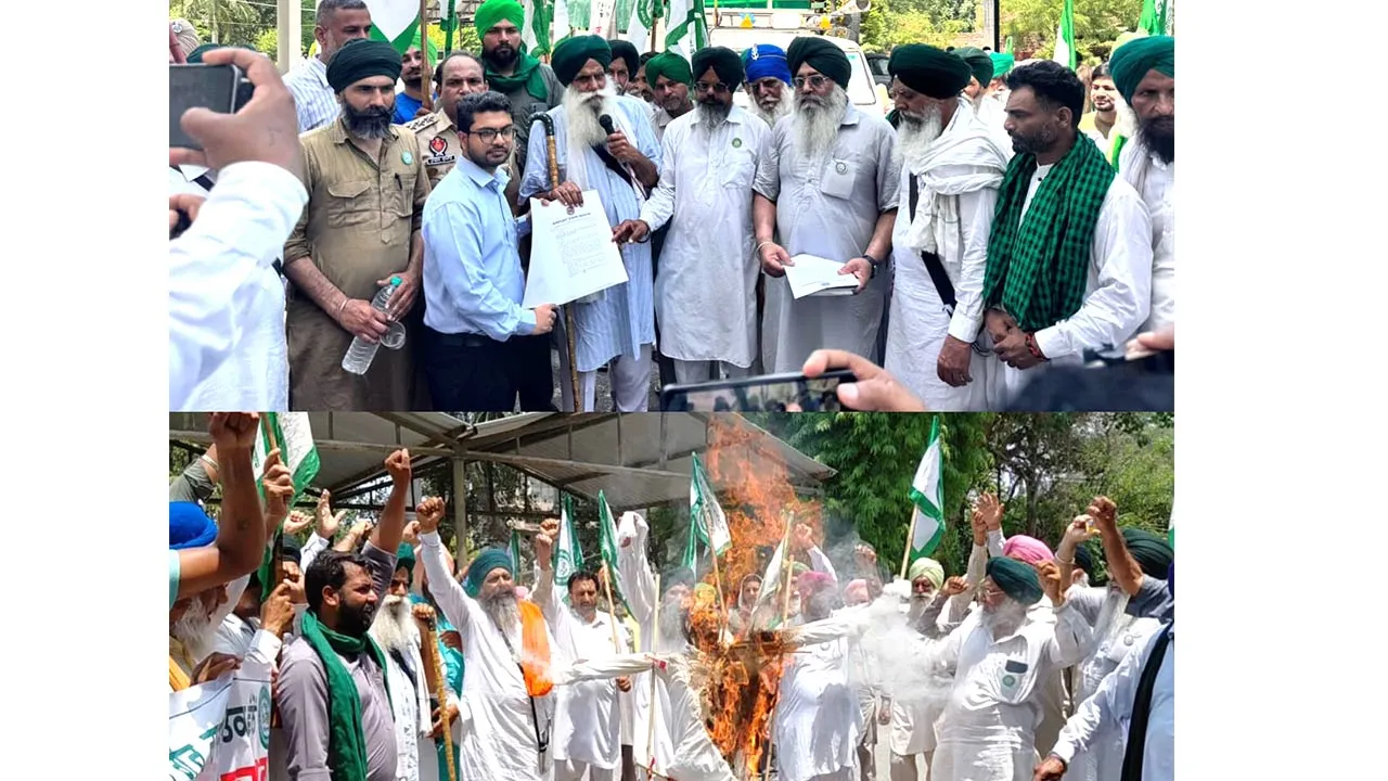Farmers Protest: ਭਾਰਤ-ਅਮਰੀਕਾ ਮੁਕਤ ਵਪਾਰ ਸਮਝੌਤੇ ਖ਼ਿਲਾਫ਼ ਕਿਸਾਨਾਂ ਦਾ ਰੋਸ ਪ੍ਰਦਰਸ਼ਨ, ਡੋਨਾਲਡ ਟਰੰਪ ਦੇ ਪੁਤਲੇ ਫੂਕੇ