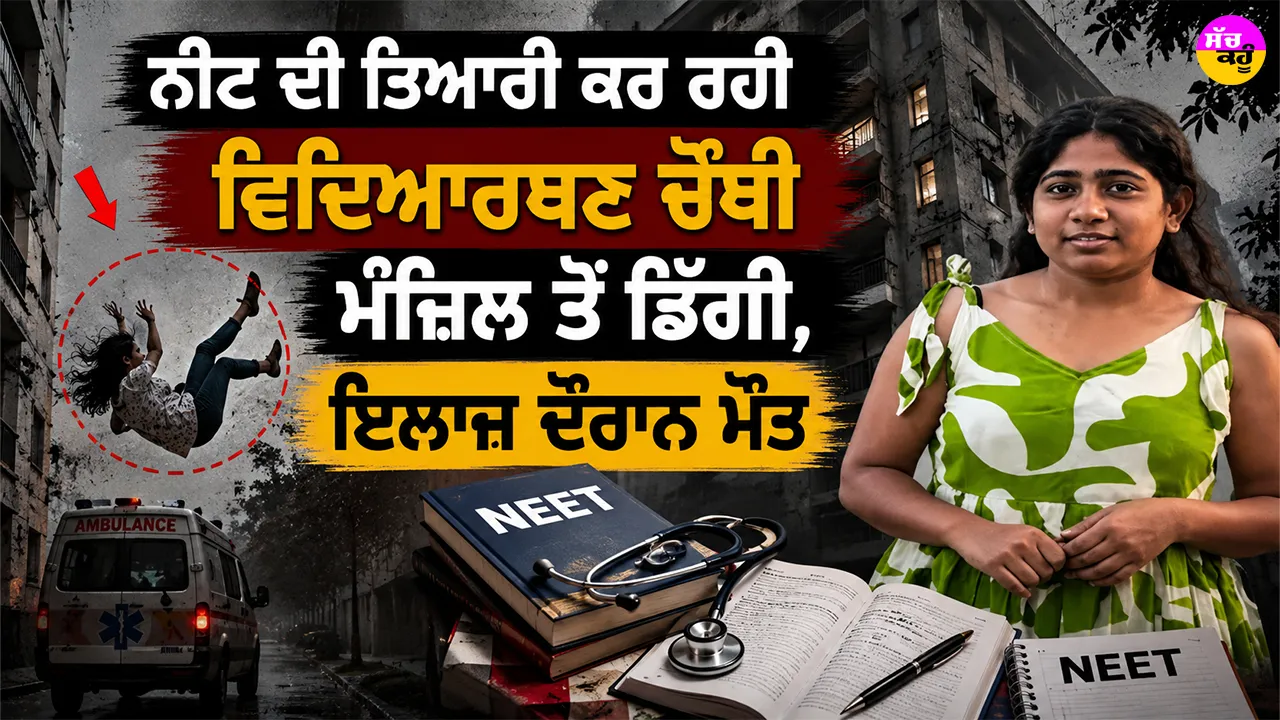 Indore News: ਨੀਟ ਦੀ ਤਿਆਰੀ ਕਰ ਰਹੀ ਵਿਦਿਆਰਥਣ ਚੌਥੀ ਮੰਜ਼ਿਲ ਤੋਂ ਡਿੱਗੀ, ਇਲਾਜ ਦੌਰਾਨ ਮੌਤ