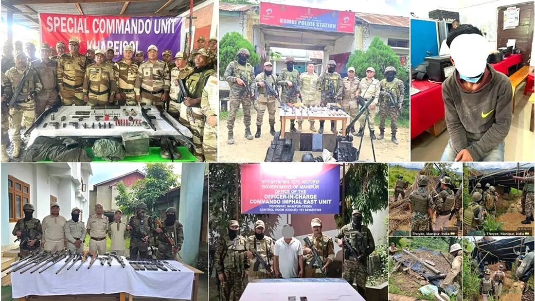 Manipur News: ਮਨੀਪੁਰ ’ਚ ਹਥਿਆਰਾਂ ਅਤੇ ਵਿਸਫੋਟਕਾਂ ਦਾ ਵੱਡਾ ਜ਼ਖੀਰਾ ਬਰਾਮਦ, ਦੋ ਮੁਲਜ਼ਮ ਗ੍ਰਿਫ਼ਤਾਰ