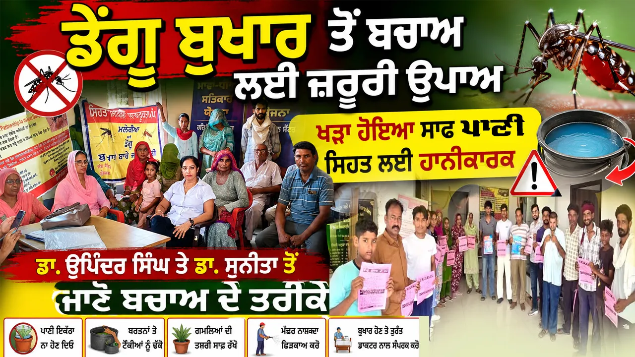 Health News: ਡੇਂਗੂ ਬੁਖਾਰ ਤੋਂ ਬਚਾਅ ਲਈ ਜ਼ਰੂਰੀ ਉਪਾਅ, ਖੜ੍ਹਾ ਹੋਇਆ ਸਾਫ਼ ਪਾਣੀ ਵੀ ਸਿਹਤ ਲਈ ਹਾਨੀਕਾਰਕ, ਡਾ. ਉਪਿੰਦਰ ਸਿੰਘ ਤੇ ਡਾ. ਸੁਨੀਤਾ ਤੋਂ ਜਾਣੋ ਬਚਾਅ ਦੇ ਤਰੀਕੇ