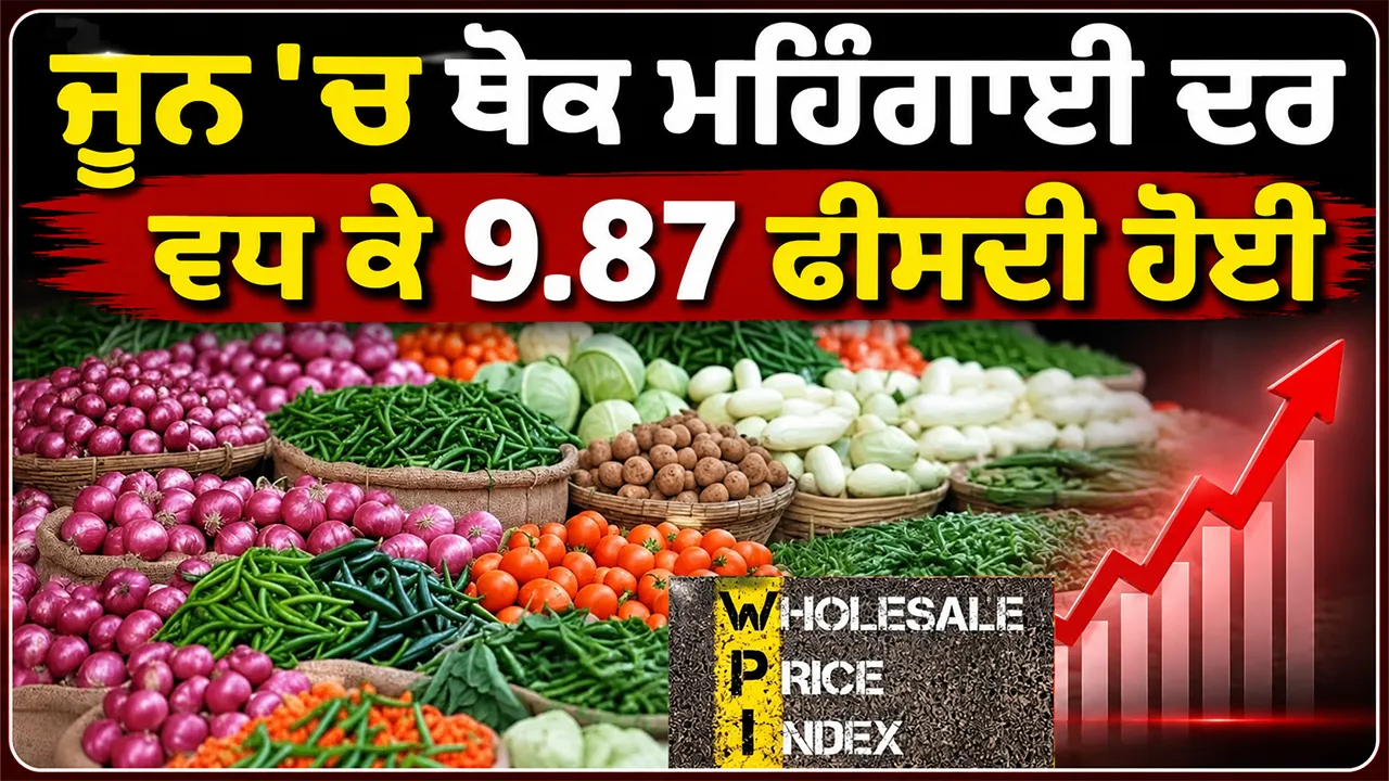 India Wholesale Inflation: ਜੂਨ ’ਚ ਥੋਕ ਮਹਿੰਗਾਈ ਦਰ ਵਧ ਕੇ 9.87 ਫੀਸਦੀ ਹੋਈ