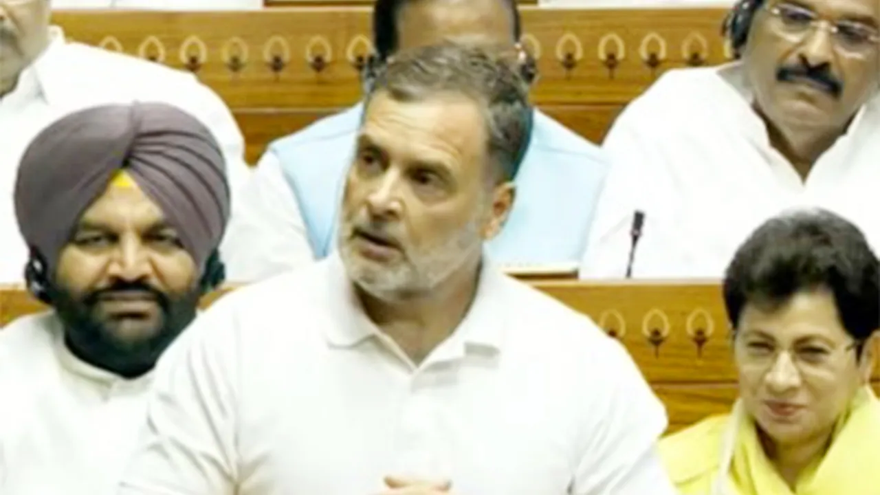 Parliament News: ਲੋਕ ਸਭਾ ’ਚ ਰਾਹੁਲ ਗਾਂਧੀ ਦੇ ਭਾਸ਼ਣ ’ਤੇ ਦੋ ਵਾਰ ਹੰਗਾਮਾ