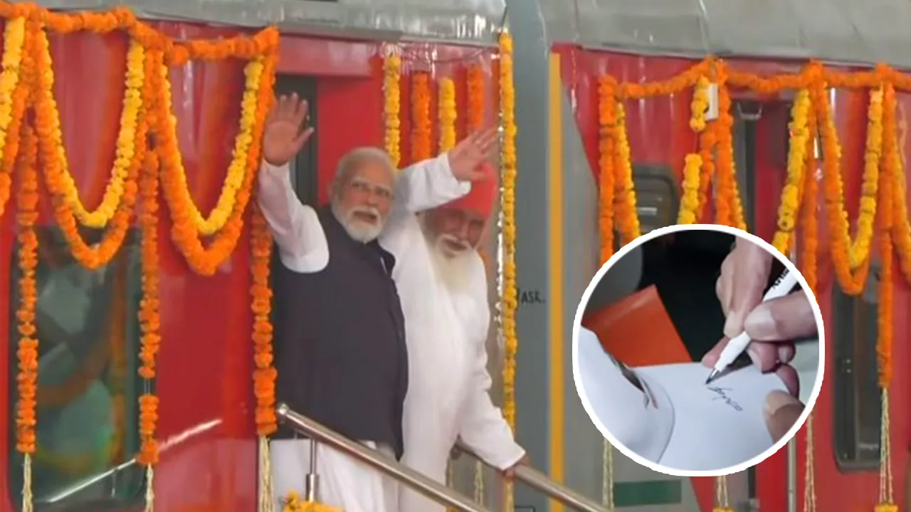 PM Modi Punjab Visit: ...ਜਦੋਂ ਪ੍ਰੋਟੋਕੋਲ ਤੋੜ ਕੇ ਬੱਚਿਆਂ ਨਾਲ ਰੂਬਰੂ ਹੋਏ ਪੀਐਮ ਮੋਦੀ, ਵਿਦਿਆਰਥਣ ਦੀ ਕੈਪ ’ਤੇ ਦਿੱਤਾ ਆਟੋਗ੍ਰਾਫ਼