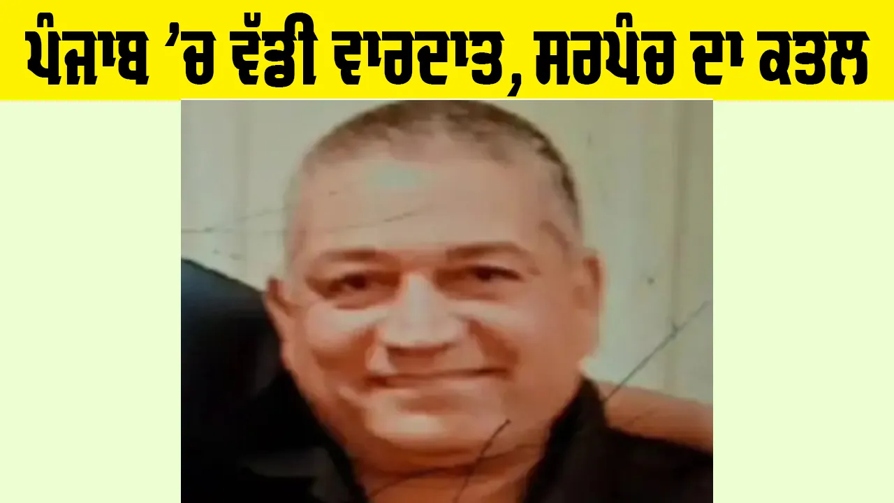 Punjab Crime News: ਪੰਜਾਬ 'ਚ ਵੱਡੀ ਵਾਰਦਾਤ, ਸਰਪੰਚ ਦਾ ਕਤਲ