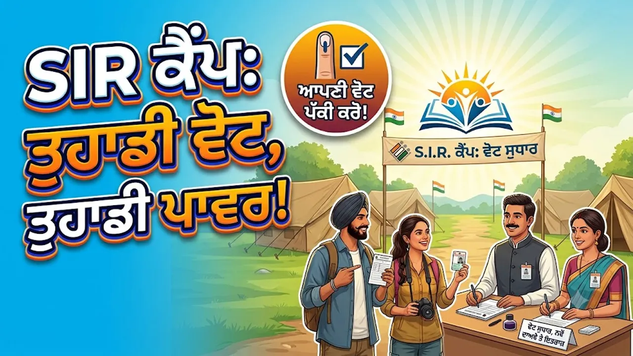 SIR Camp: 18 ਤੇ 19 ਜੁਲਾਈ ਨੂੰ ਸਾਰੇ ਪੋਲਿੰਗ ਸਟੇਸ਼ਨਾਂ 'ਤੇ ਲੱਗਣਗੇ ਵਿਸ਼ੇਸ਼ ਕੈਂਪ