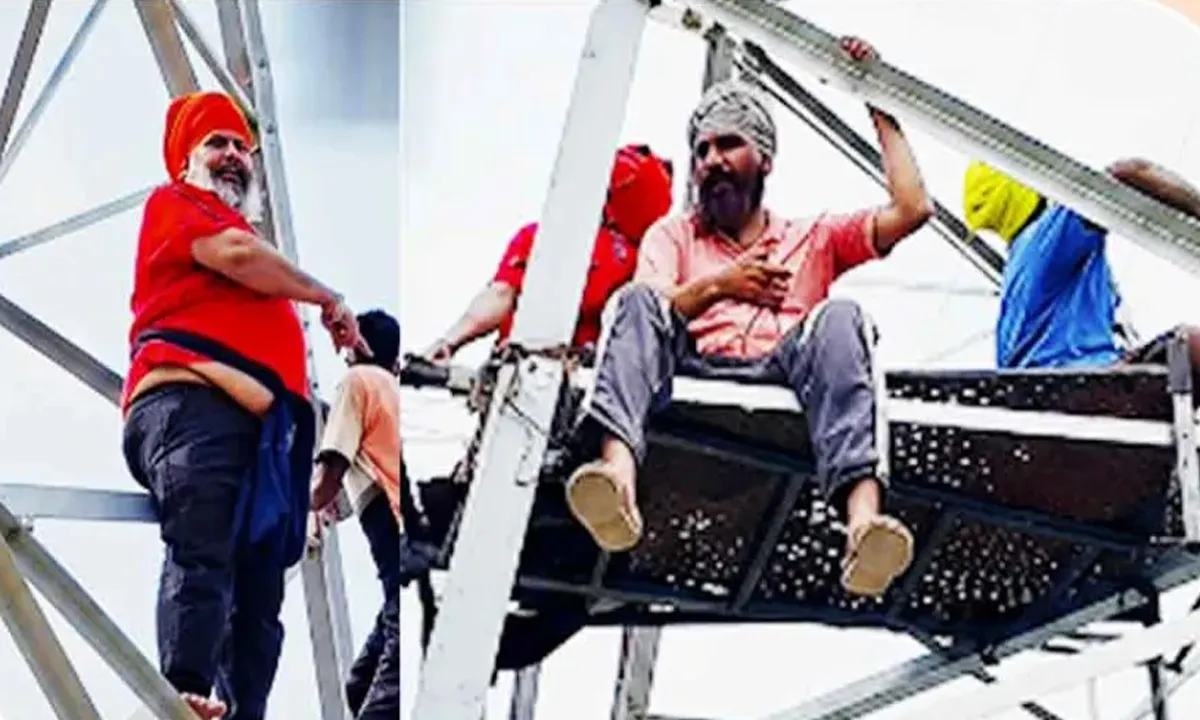 Sirsa News: ਪਿੰਡ ਵੈਦਵਾਲਾ ’ਚ ਕਿਸਾਨ ਬਿਜਲੀ ਦੇ ਟਾਵਰ ’ਤੇ ਚੜ੍ਹੇ, ਜਾਣੋ ਕੀ ਹੈ ਮਸਲਾ?