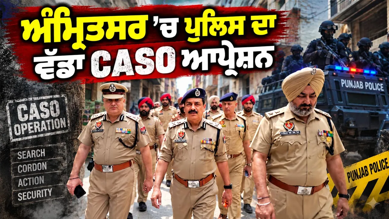 Amritsar Police CASO Operation: ਅੰਮ੍ਰਿਤਸਰ ’ਚ ਪੁਲਿਸ ਦਾ ਵੱਡਾ CASO ਆਪ੍ਰੇਸ਼ਨ
