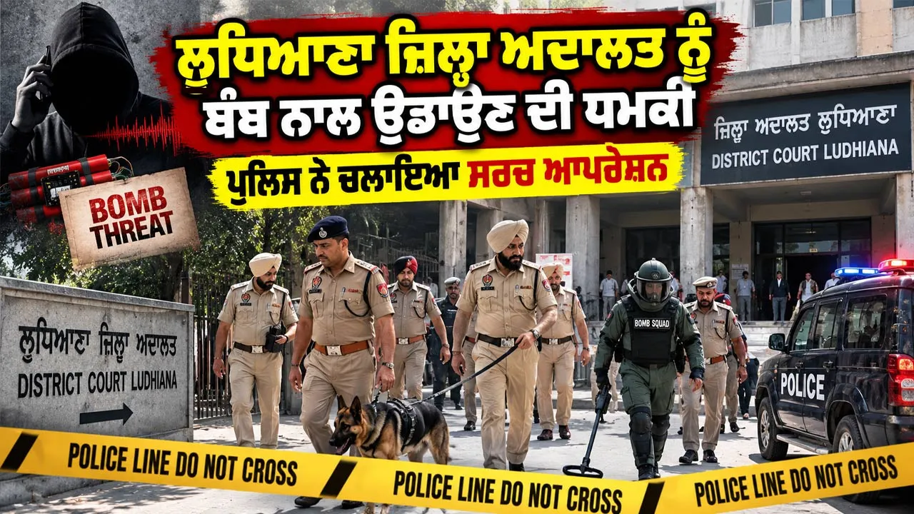 Ludhiana News: ਲੁਧਿਆਣਾ ਜ਼ਿਲ੍ਹਾ ਅਦਾਲਤ ਨੂੰ ਬੰਬ ਨਾਲ ਉਡਾਉਣ ਦੀ ਧਮਕੀ