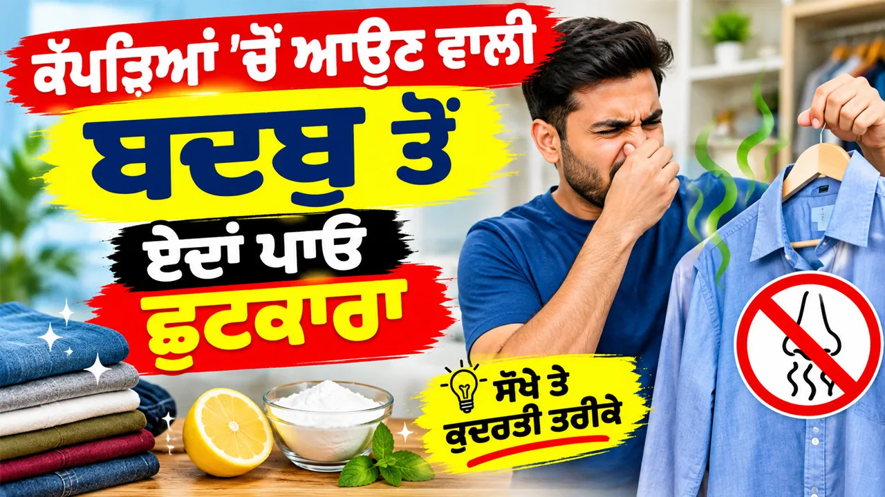 Home Tips: ਕੱਪੜਿਆਂ ’ਚੋਂ ਆਉਣ ਵਾਲੀ ਬਦਬੂ ਤੋਂ ਏਦਾਂ ਪਾਓ ਛੁਟਕਾਰਾ