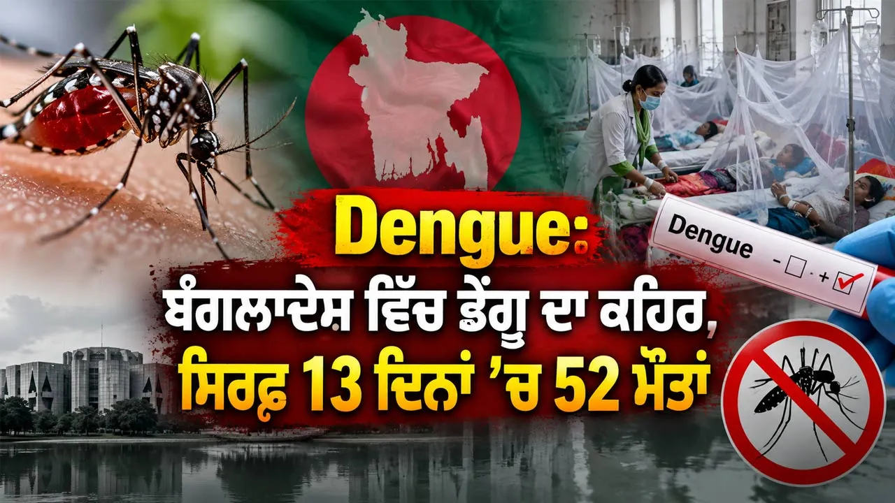Dengue: ਬੰਗਲਾਦੇਸ਼ ਵਿੱਚ ਡੇਂਗੂ ਦਾ ਕਹਿਰ, ਸਿਰਫ਼ 13 ਦਿਨਾਂ ’ਚ 52 ਮੌਤਾਂ 