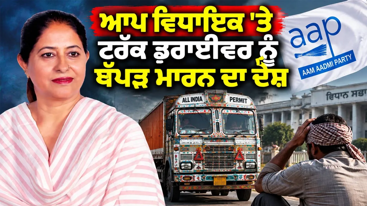 Punjab AAP MLA News: ਆਪ ਵਿਧਾਇਕ 'ਤੇ ਟਰੱਕ ਡਰਾਈਵਰ ਨੂੰ ਥੱਪੜ ਮਾਰਨ ਦਾ ਦੋਸ਼