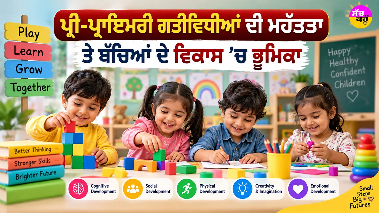 Pre-Primary Activities: ਪ੍ਰੀ-ਪ੍ਰਾਇਮਰੀ ਗਤੀਵਿਧੀਆਂ ਦੀ ਮਹੱਤਤਾ ਤੇ ਬੱਚਿਆਂ ਦੇ ਵਿਕਾਸ ’ਚ ਭੂਮਿਕਾ