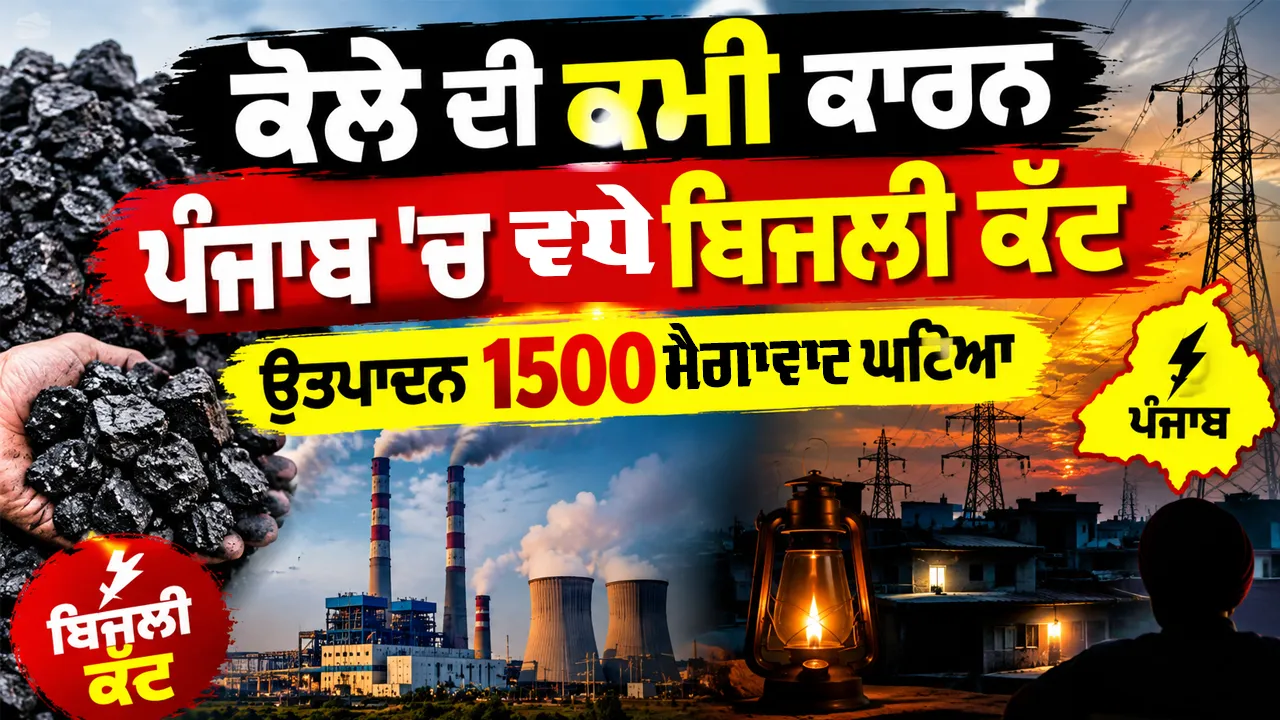 Punjab Electricity Crisis: ਕੋਲੇ ਦੀ ਕਮੀ ਕਾਰਨ ਪੰਜਾਬ 'ਚ ਵਧੇ ਬਿਜਲੀ ਕੱਟ, ਉਤਪਾਦਨ 1500 ਮੈਗਾਵਾਟ ਘਟਿਆ