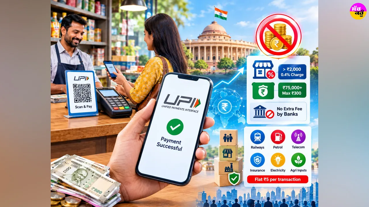UPI Payments: ਡਿਜ਼ੀਟਲ ਅਰਥਚਾਰੇ ’ਚ ਬਦਲਾਅ, UPI ਭੁਗਤਾਨਾਂ ’ਤੇ MDR
