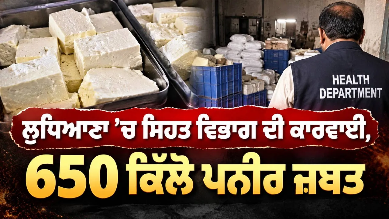 Fake Paneer Seizure: ਲੁਧਿਆਣਾ ’ਚ ਸਿਹਤ ਵਿਭਾਗ ਦੀ ਕਾਰਵਾਈ, 650 ਕਿੱਲੋ ਪਨੀਰ ਜ਼ਬਤ