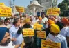 UPI 'ਤੇ ਵਾਧੂ ਚਾਰਜਾਂ ਖਿਲਾਫ਼ ਜਲੰਧਰ ਤੇ ਪਠਾਨਕੋਟ 'ਚ ਆਪ ਦਾ ਪ੍ਰਦਰਸ਼ਨ, ਆਪ ਕਰਮਚਾਰੀਆਂ ਨੇ ਮੋਦੀ ਸਰਕਾਰ ਖਿਲਾਫ਼ ਕੀਤੀ ਨਾਅਰੇਬਾਜ਼ੀ, ਫੂਕਿਆ ਪੁਤਲਾ