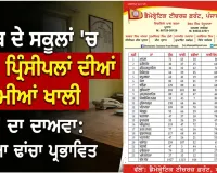 Punjab Government School: ਪੰਜਾਬ ’ਚ ਪ੍ਰਿੰਸੀਪਲਾਂ ਦੀਆਂ 60 ਫੀਸਦੀ ਅਸਾਮੀਆਂ ਖਾਲੀ : ਡੀਟੀਐੱਫ