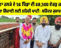 Agriculture Punjab: ਸ਼ੁਤਰਾਣਾ ਹਲਕੇ ਦੇ 56 ਪਿੰਡਾਂ ਦੀ 68,500 ਏਕੜ ਜ਼ਮੀਨ ਨੂੰ ਮਿਲਿਆ ਸਿੰਚਾਈ ਲਈ ਨਹਿਰੀ ਪਾਣੀ : ਬਰਿੰਦਰ ਕੁਮਾਰ ਗੋਇਲ