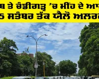 Weather Alert: ਪੰਜਾਬ ਤੇ ਚੰਡੀਗੜ੍ਹ 'ਚ ਮੀਂਹ ਦੇ ਆਸਾਰ, 5 ਸਤੰਬਰ ਤੱਕ ਯੈਲੋ ਅਲਰਟ