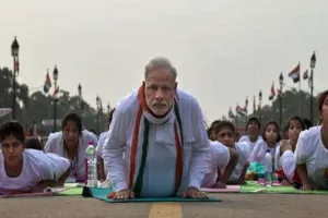 ਯੋਗ ਦਿਵਸ : ਮੋਦੀ ਨੇ ਕੀਤਾ ਯੋਗਾ