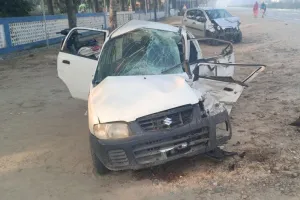 ਦੋ ਕਾਰਾਂ ਦੀ ਟੱਕਰ ਨਾਲ ਹੋਇਆ ਭਿਆਨਕ ਹਾਦਸਾ