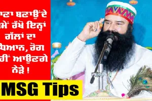 MSG Tips: ਘਿਓ ਖਾ ਕੇ ਮਿਹਨਤ ਜ਼ਰੂਰੀ, ਖਾਣਾ ਬਣਾਉਂਦੇ ਸਮੇਂ ਰੱਖੋ ਇਸ ਗੱਲ ਦਾ ਧਿਆਨ