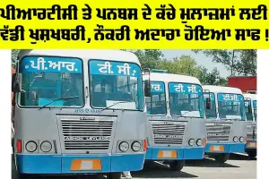 Punjab: ਪੀਆਰਟੀਸੀ ਤੇ ਪਨਬਸ ਦੇ ਕੱਚੇ ਮੁਲਾਜ਼ਮਾਂ ਲਈ ਵੱਡੀ ਖੁਸ਼ਖਬਰੀ, ਨੌਕਰੀ ਅਦਾਰਾ ਹੋਇਆ ਸਾਫ !