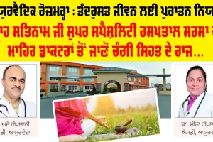 Ayurvedic Daily Routine : ਸ਼ਾਹ ਸਤਿਨਾਮ ਜੀ ਸੁਪਰ ਸਪੈਸ਼ਲਿਟੀ ਹਸਪਤਾਲ ਸਰਸਾ ਦੇ ਡਾਕਟਰਾਂ ਤੋਂ ਜਾਣੋ ਸਿਹਤ ਦੇ ਰਾਜ : Health Tips