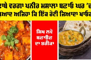 Paneer Masala: ਢਾਬੇ ਵਰਗਾ ਪਨੀਰ ਮਸਾਲਾ ਬਣਾਓ ਘਰ ’ਚ, ਸੁਆਦ ਅਜਿਹਾ ਕਿ ਇੱਕ ਰੋਟੀ ਜਿਆਦਾ ਖਾਓਗੇ, ਸਿੱਖ ਲਵੋ ਬਣਾਉਣ ਦਾ ਤਰੀਕਾ