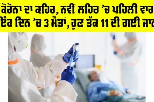 Corona Virus: ਕੋਰੋਨਾ ਦਾ ਕਹਿਰ, ਨਵੀਂ ਲਹਿਰ ’ਚ ਪਹਿਲੀ ਵਾਰ ਇੱਕ ਦਿਨ ’ਚ 3 ਮੌਤਾਂ, ਹੁਣ ਤੱਕ 11 ਦੀ ਗਈ ਜਾਨ