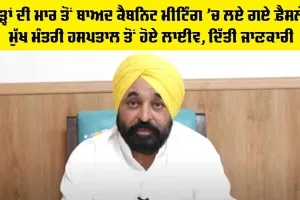 Punjab Cabinet Decisions: ਪੰਜਾਬ ਸਰਕਾਰ ਨੇ ਲਏ ਵੱਡੇ ਫ਼ੈਸਲੇ, ਹੜ੍ਹਾਂ ਦੀ ਮਾਰ ਝੱਲ ਰਹੇ ਕਿਸਾਨਾਂ ਲਈ ਐਲਾਨ, ਹਸਪਤਾਲ ਤੋਂ ਮੁੱਖ ਮੰਤਰੀ ਨੇ ਸਾਂਝੀ ਕੀਤੀ ਜਾਣਕਾਰੀ