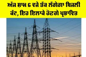 Punjab Electricity News: ਅੱਜ ਸ਼ਾਮ 6 ਵਜੇ ਤੱਕ ਲੱਗੇਗਾ ਬਿਜਲੀ ਕੱਟ, ਇਹ ਇਲਾਕੇ ਹੋਣਗੇ ਪ੍ਰਭਾਵਿਤ