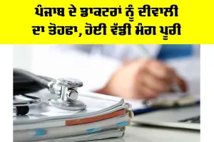 Punjab News: ਪੰਜਾਬ ਦੇ ਡਾਕਟਰਾਂ ਨੂੰ ਦੀਵਾਲੀ ਦਾ ਤੋਹਫਾ, ਹੋਈ ਵੱਡੀ ਮੰਗ ਪੂਰੀ