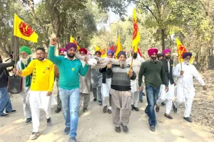 Farmers Protest: ਕਿਰਤੀ ਕਿਸਾਨ ਯੂਨੀਅਨ ਵੱਲੋਂ ਕਿਸਾਨਾਂ ’ਤੇ ਜ਼ਬਰ ਢਾਹੁਣ ਖਿਲਾਫ ਅਰਥੀ ਫੂਕ ਪ੍ਰਦਰਸ਼ਨ