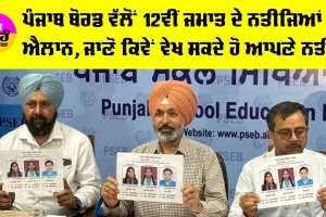 PSEB 12th Result: ਪੰਜਾਬ ਬੋਰਡ ਵੱਲੋਂ 12ਵੀਂ ਜਮਾਤ ਦੇ ਨਤੀਜਿਆਂ ਦਾ ਐਲਾਨ, ਜਾਣੋ ਕਿਵੇਂ ਵੇਖ ਸਕਦੇ ਹੋ ਆਪਣੇ ਨਤੀਜੇ