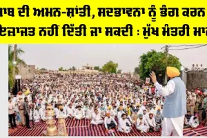 Punjab Political News: ਪੰਜਾਬ ਦੀ ਅਮਨ-ਸ਼ਾਂਤੀ, ਸਦਭਾਵਨਾ ਨੂੰ ਭੰਗ ਕਰਨ ਦੀ ਇਜ਼ਾਜਤ ਨਹੀਂ ਦਿੱਤੀ ਜਾ ਸਕਦੀ : ਮੁੱਖ ਮੰਤਰੀ ਮਾਨ